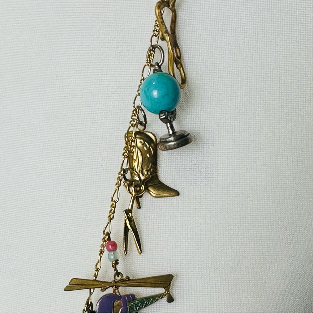 Lucy Isaac Vitage  Multi-Color Charm Necklace - Picture 6 of 6